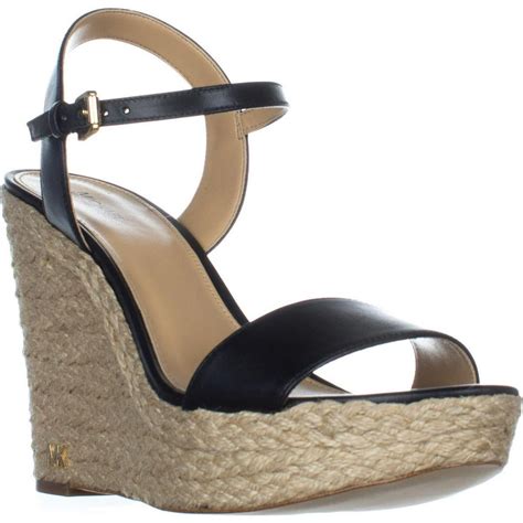 michael michael kors black espadrille sandal|Michael Kors espadrille wedges.